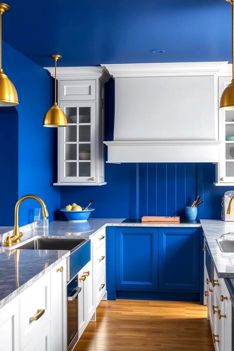 Royal Blue Kitchen Walls - 24 Blue Kitchen Ideas