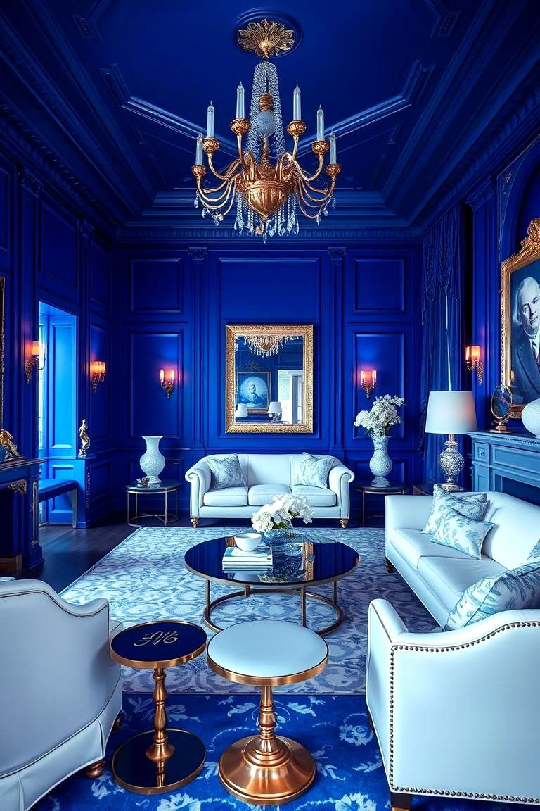 Royal Blue Sophistication - 24 Blue and White Bedroom Ideas
