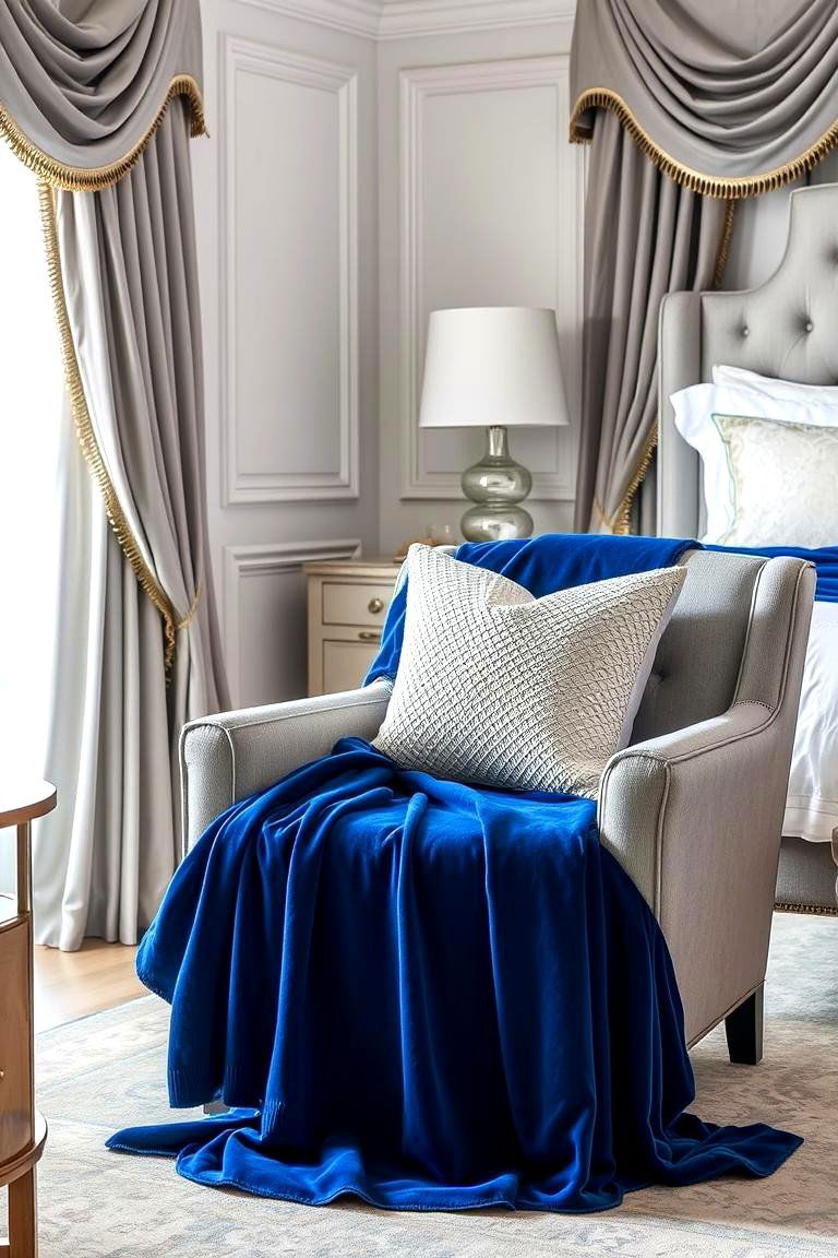 Royal Blue Velvet Textures - 24 Royal Blue Bedroom Ideas