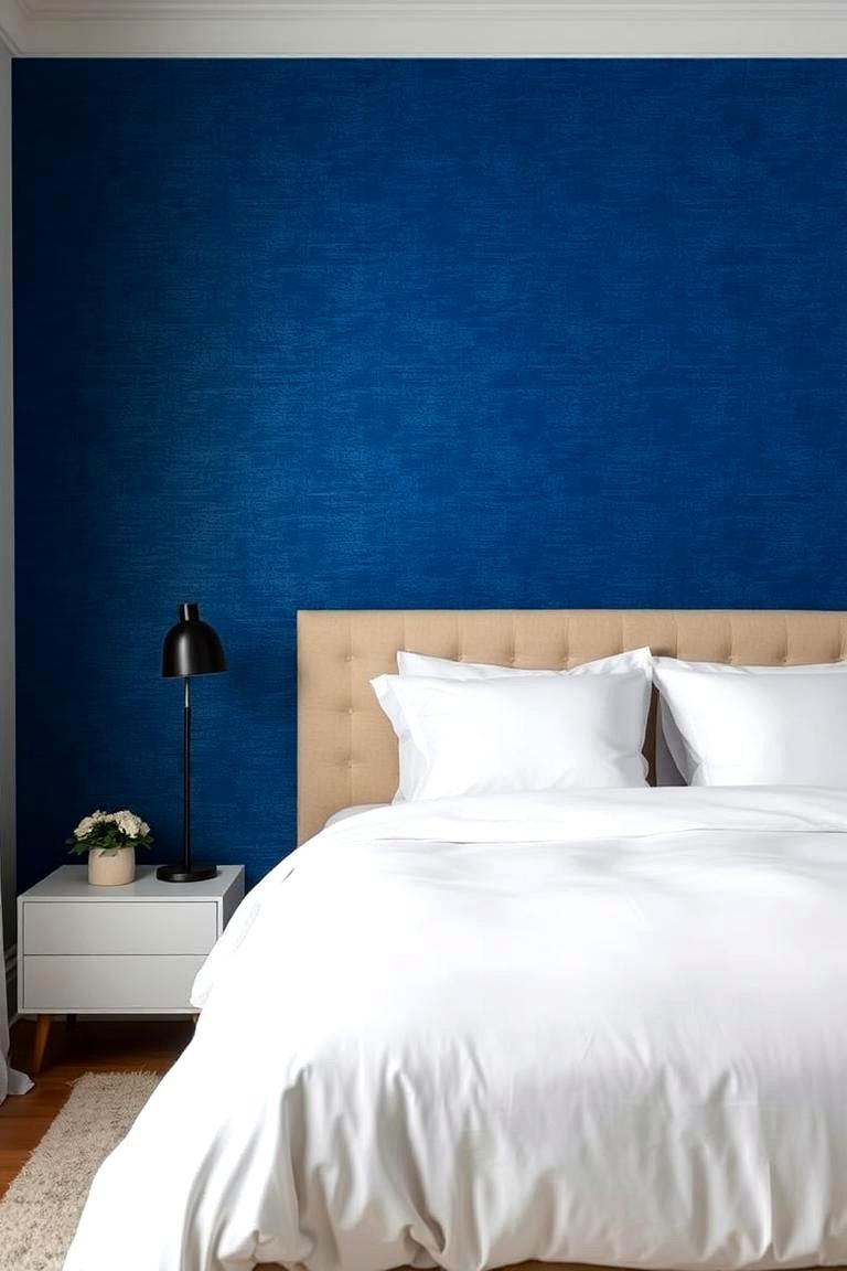 Royal Blue Wallpaper Accents - 24 Royal Blue Bedroom Ideas