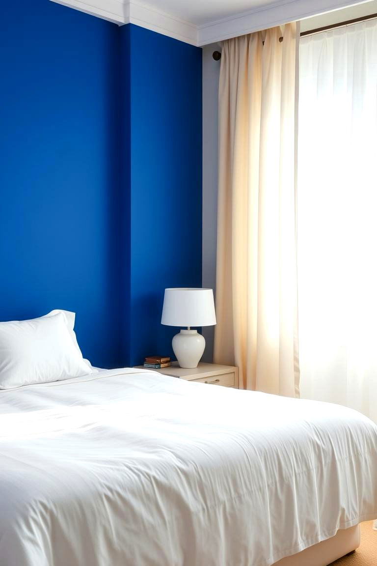 Royal Blue with Neutral Tones - 24 Royal Blue Bedroom Ideas