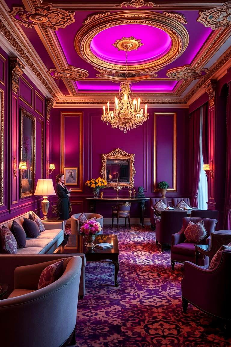 Royal Purple Elegance - 24 Purple Living Room Ideas