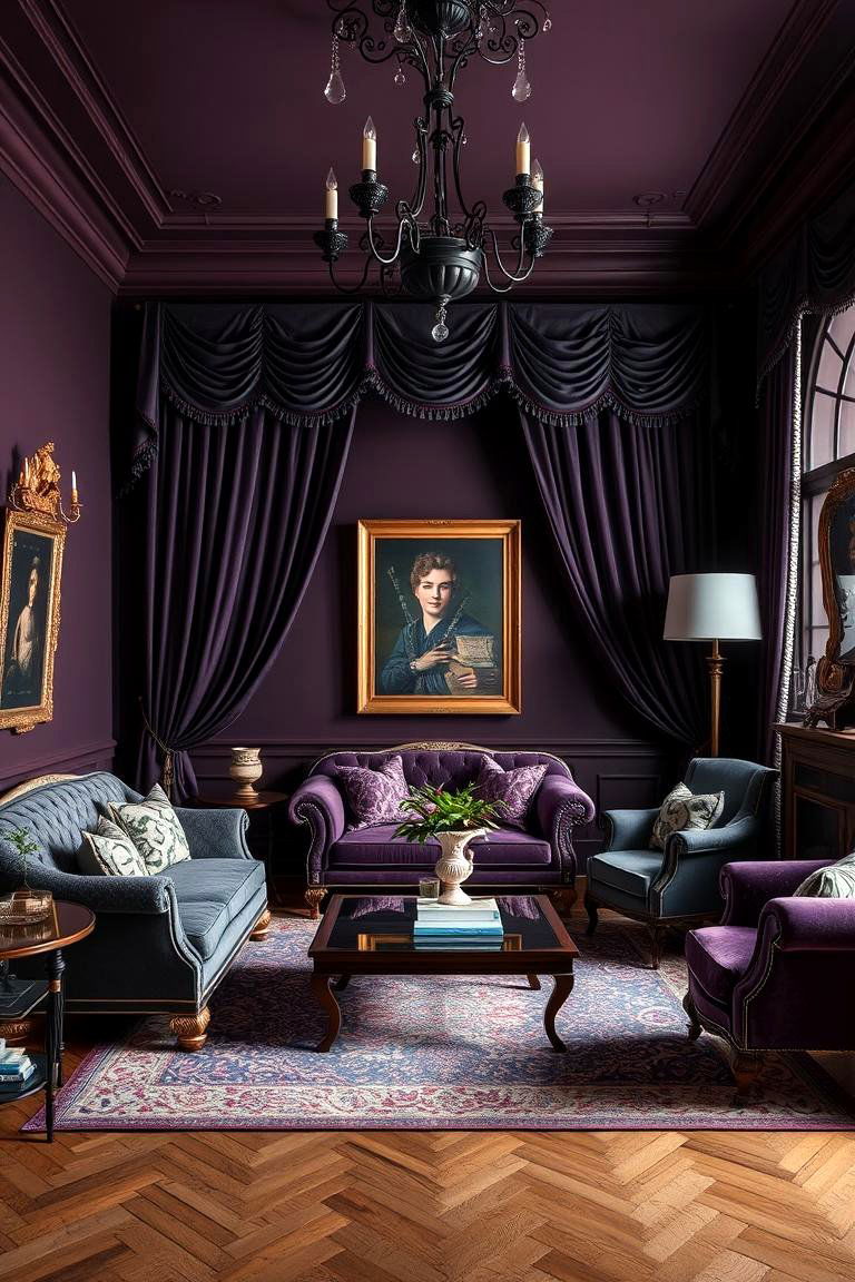 Royal Retreat Vibes - 24 Dark Purple Bedroom Ideas