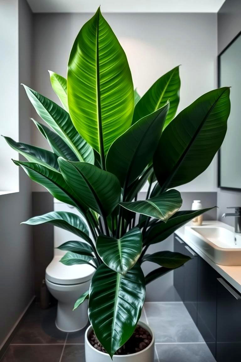 Rubber Plant Vitality - 24 Best Plants for Bathroom