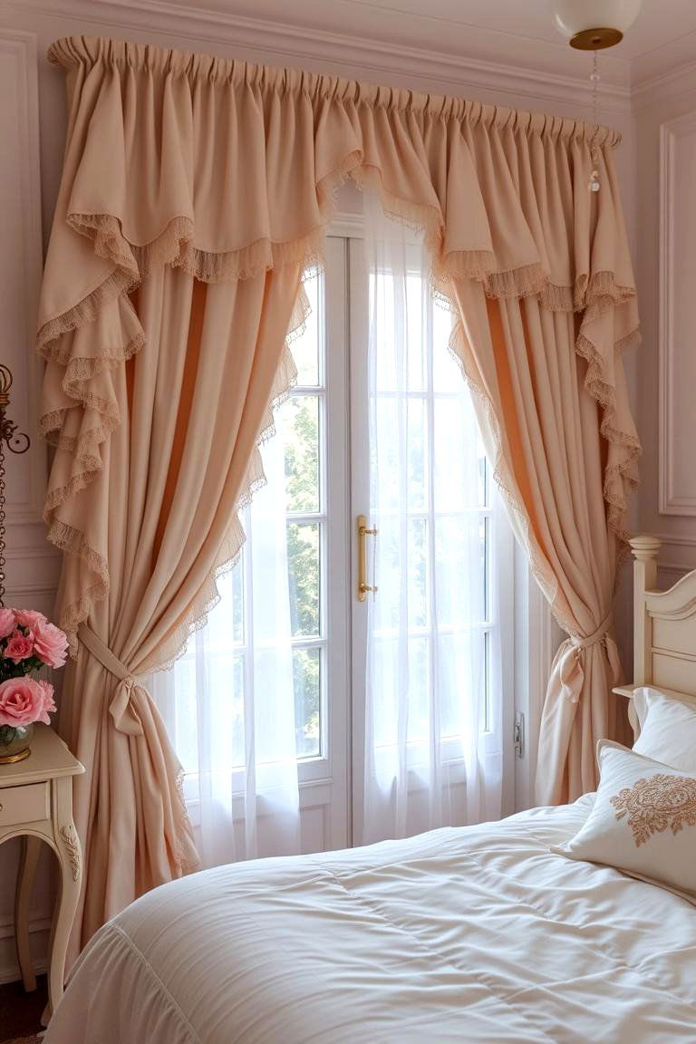 Ruffled Window Treatments - 24 Bedroom Curtain Ideas