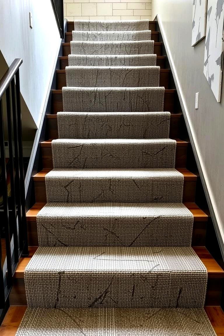 Rugged Industrial Runner - 24 Stair Runner Ideas