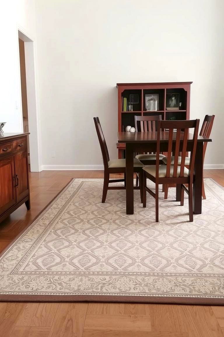 Rugs to Define the Dining Space - 24 Modern Dining Room Ideas