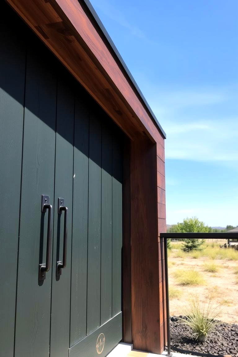 Rustic Appeal with Modern Twists - 24 Dark Green Front Door Ideas