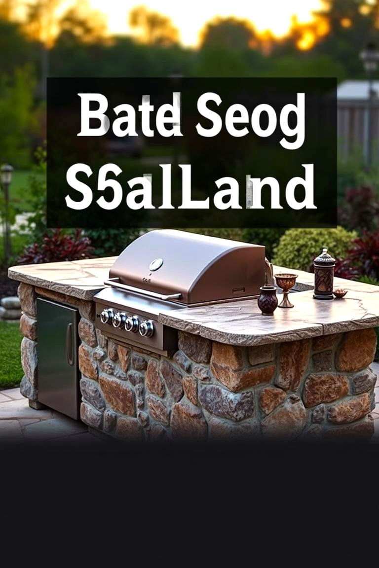 Rustic BBQ Island with Natural Stone - 24 Bbq Island Ideas
