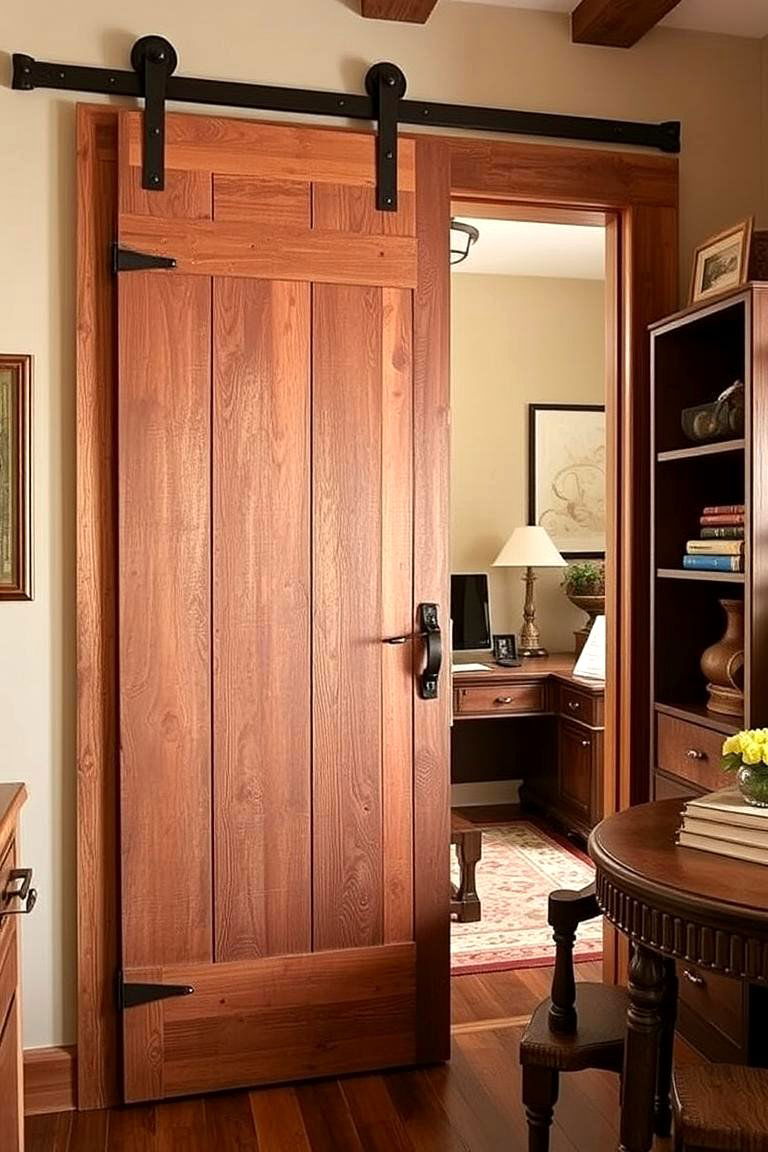 Rustic Barn Door Style - 24 Home Office Door Ideas