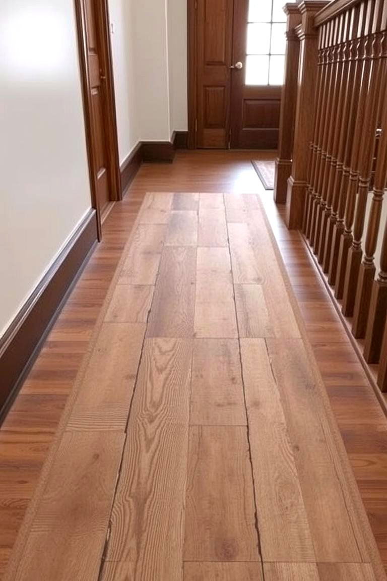 Rustic Barnwood Runner - 24 Stair Runner Ideas