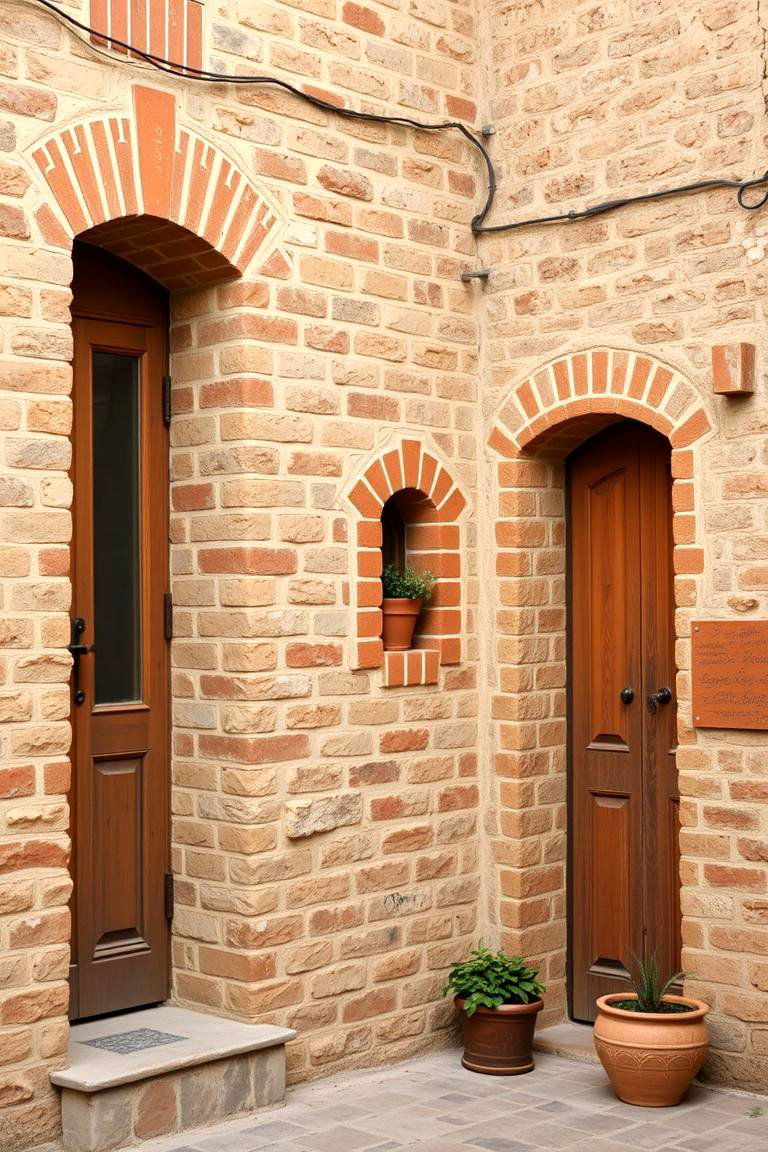 Rustic Blonde Brick and Earthy Terracotta - 24 Blonde Brick House Color Schemes