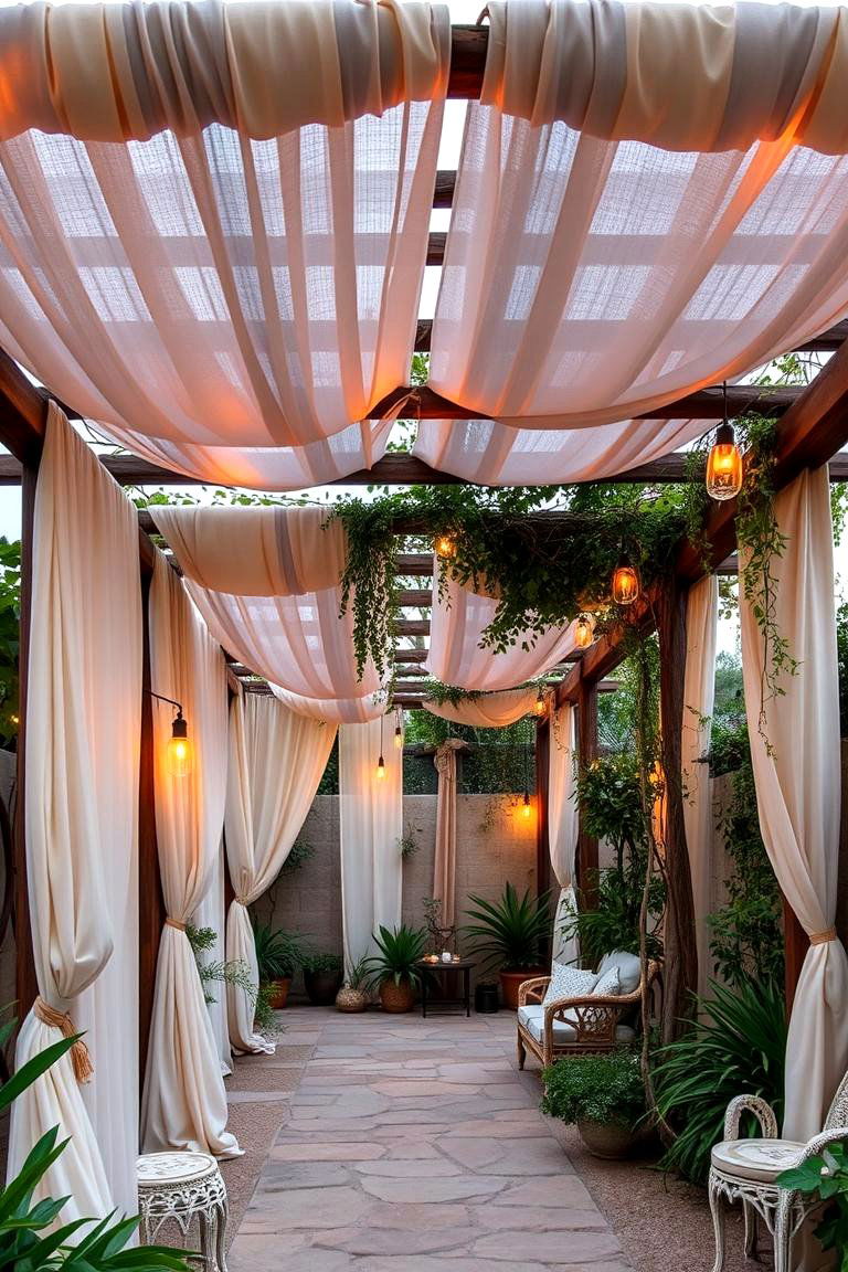 Rustic Boho Pergola - 24 Boho Garden Ideas