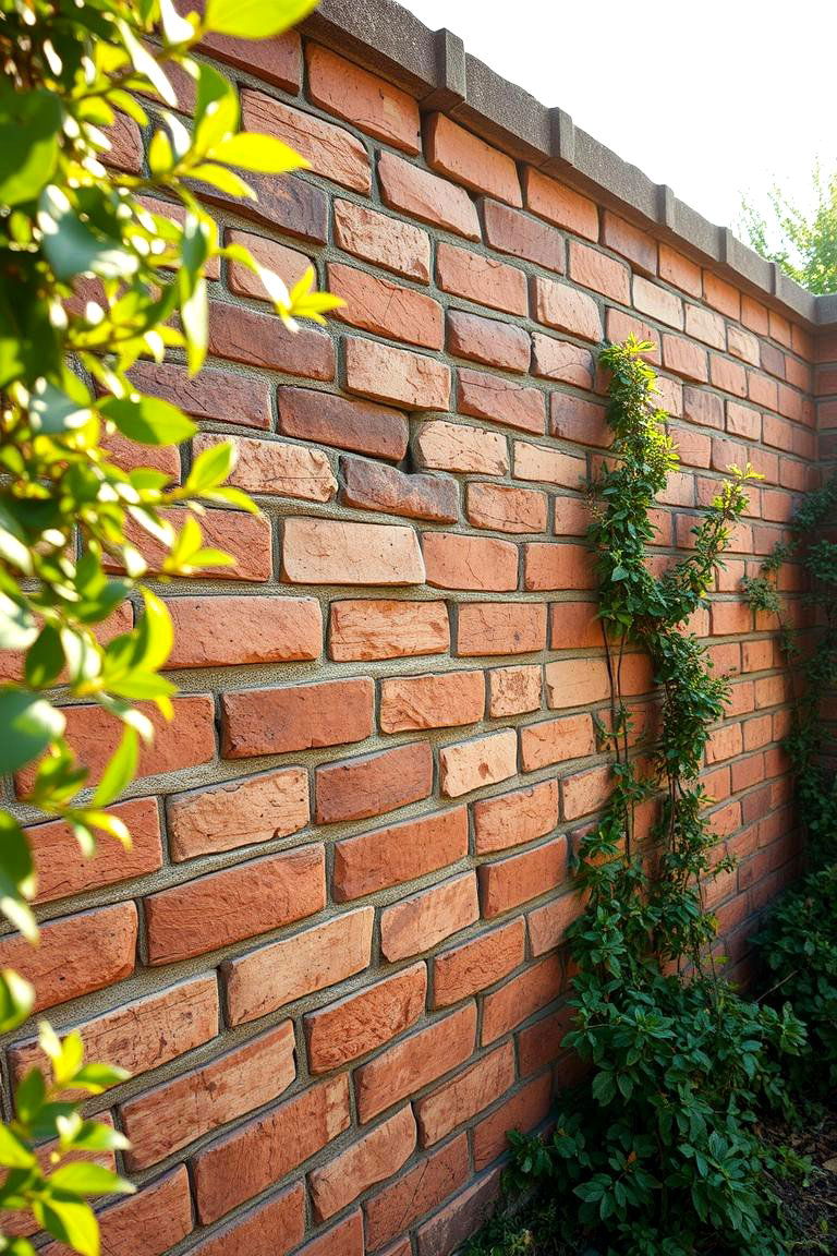 Rustic Brick Fence Charm - 24 Front Yard Brick Fence Ideas