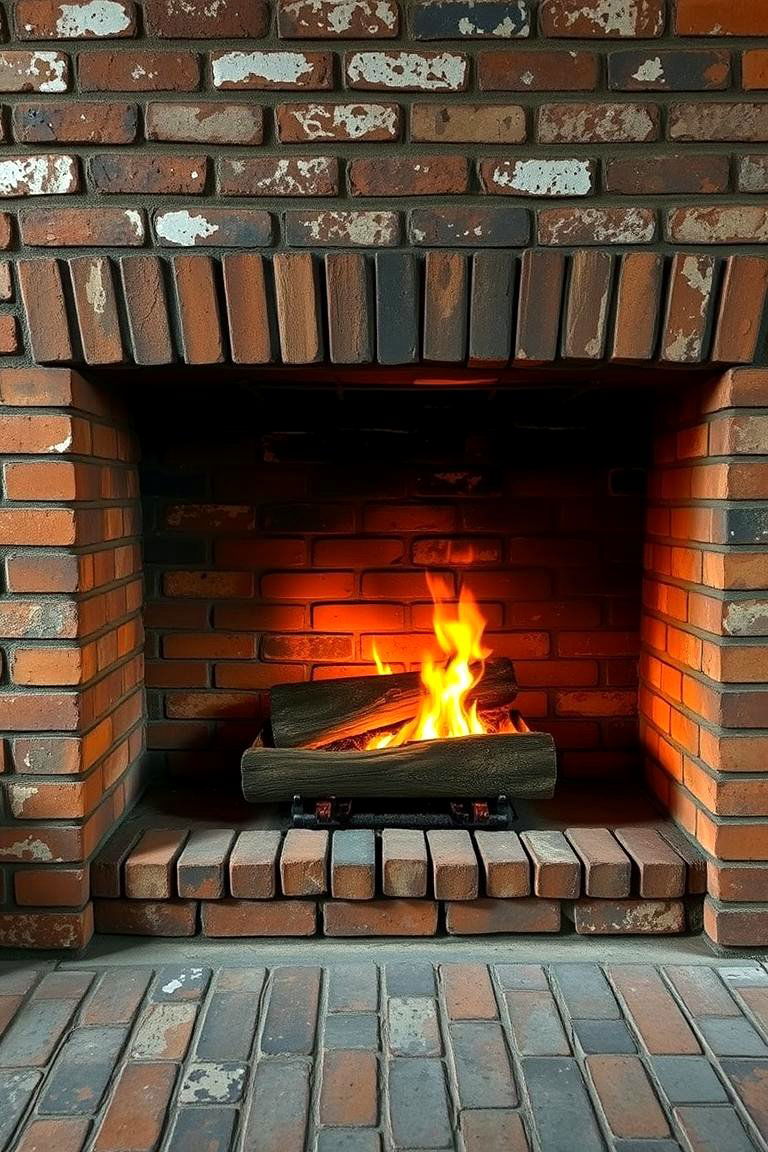 Rustic Brick Fireplace - 24 Traditional Fireplaces