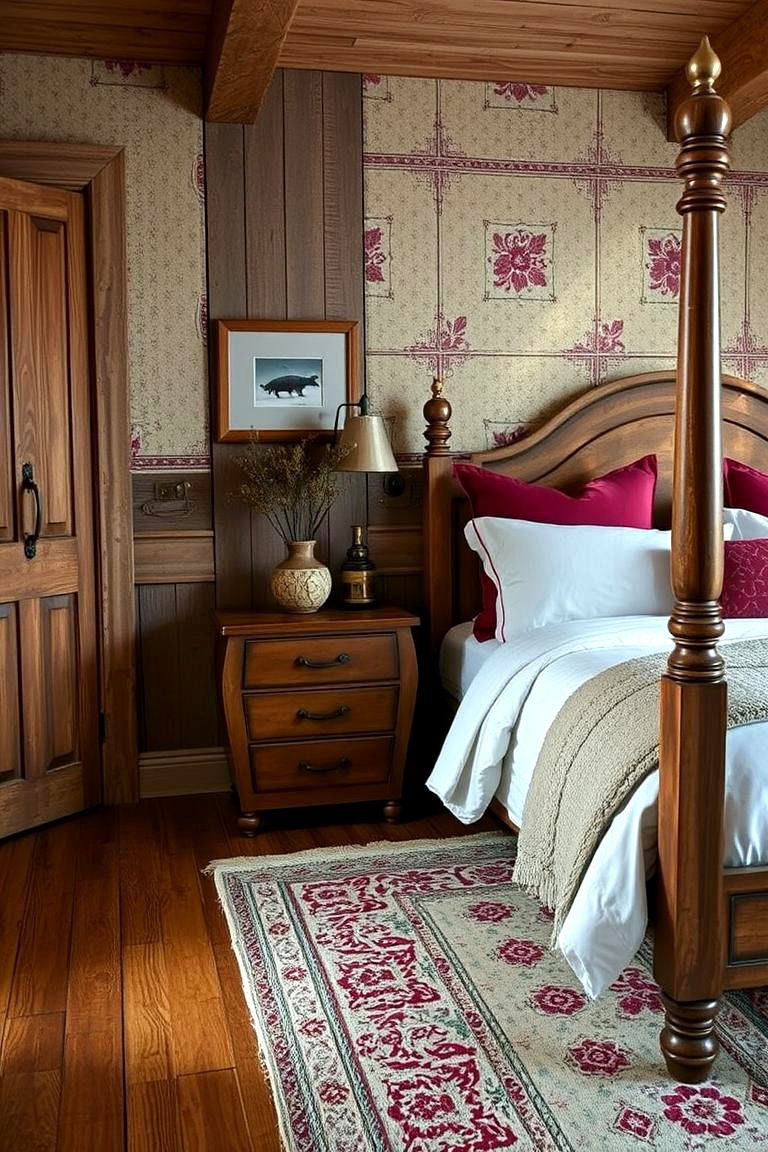 Rustic Burgundy Textures - 24 Burgundy Bedroom Ideas