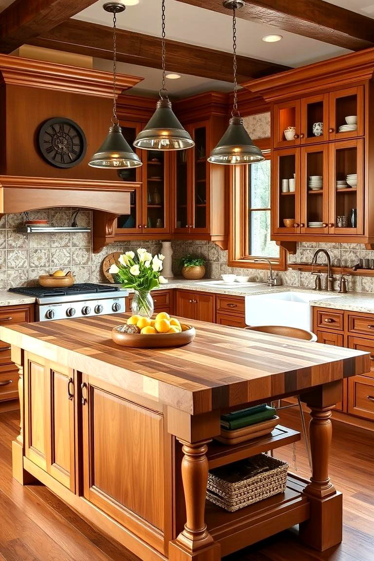 Rustic Butcher Block Countertop - 24 Wood Countertop Ideas