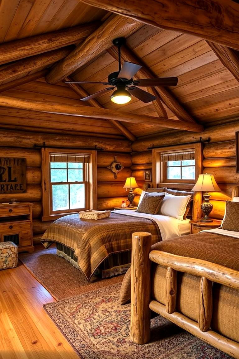 Rustic Cabin Vibe - 24 Primary Bedroom Ideas