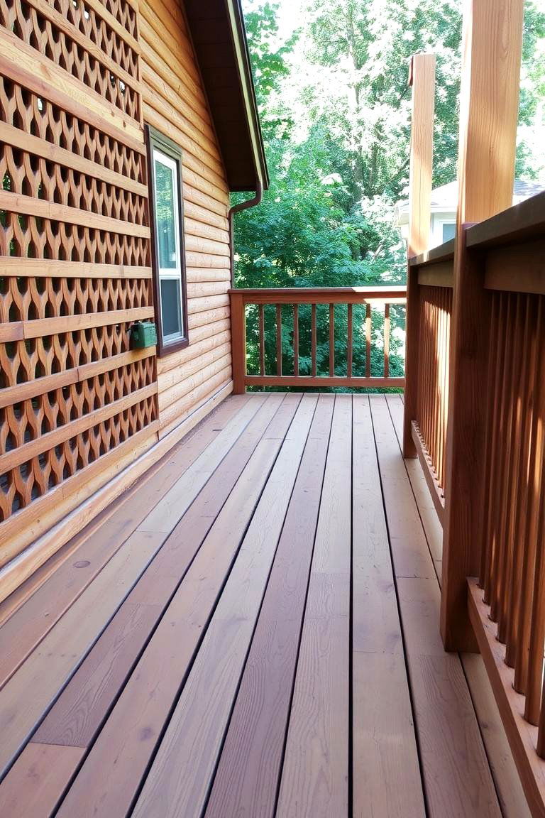 Rustic Cedar Lattice Design - 24 Deck Lattice Ideas