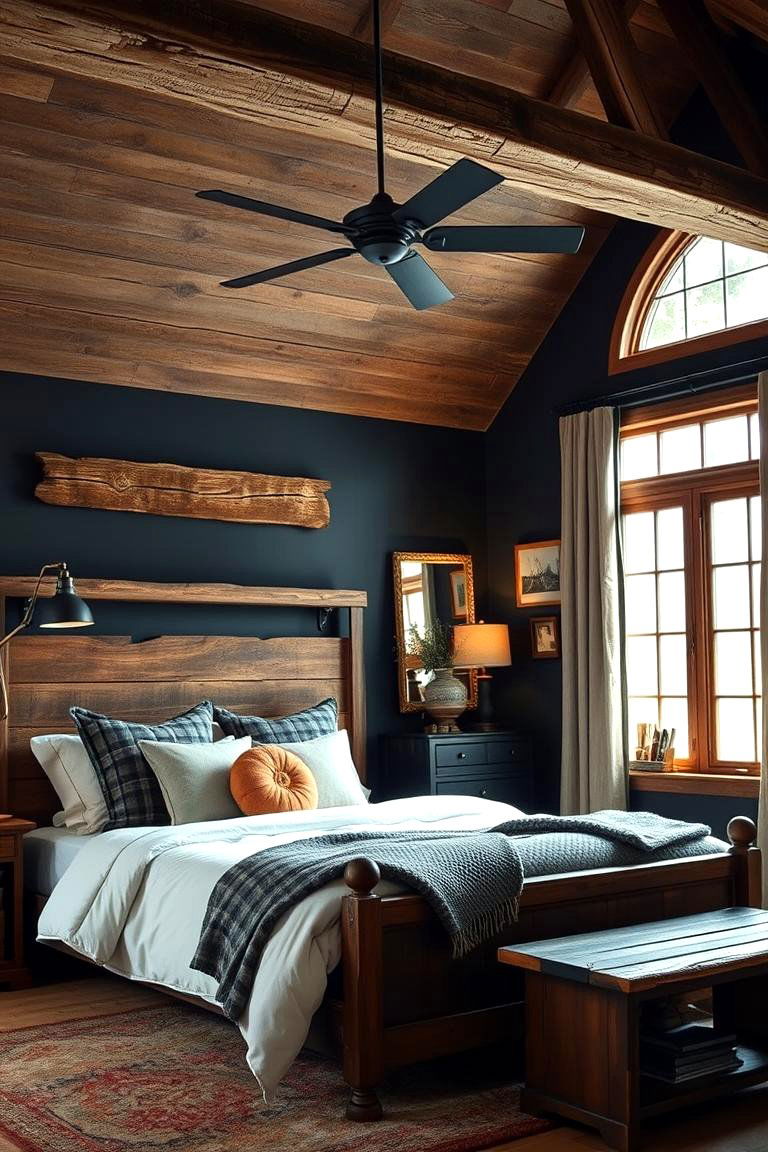 Rustic Charcoal Charm - 24 Charcoal Bedroom Ideas