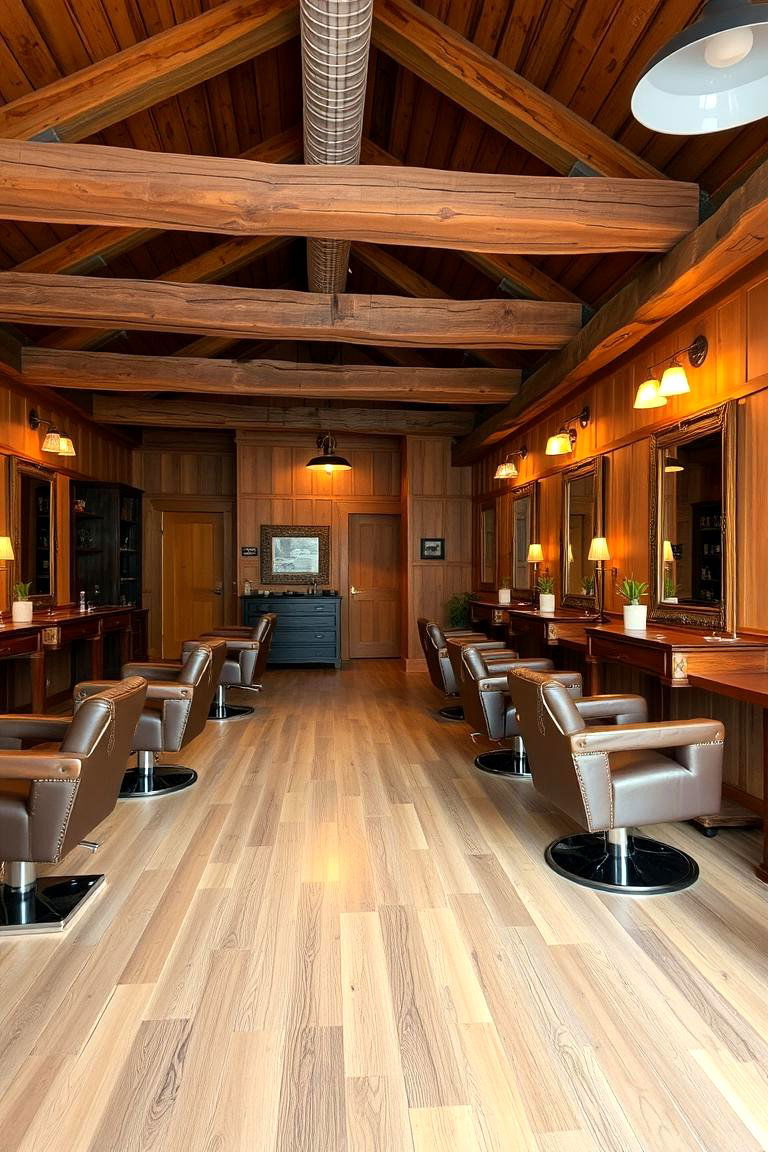 Rustic Charm - 24 Salon Interior Design Ideas