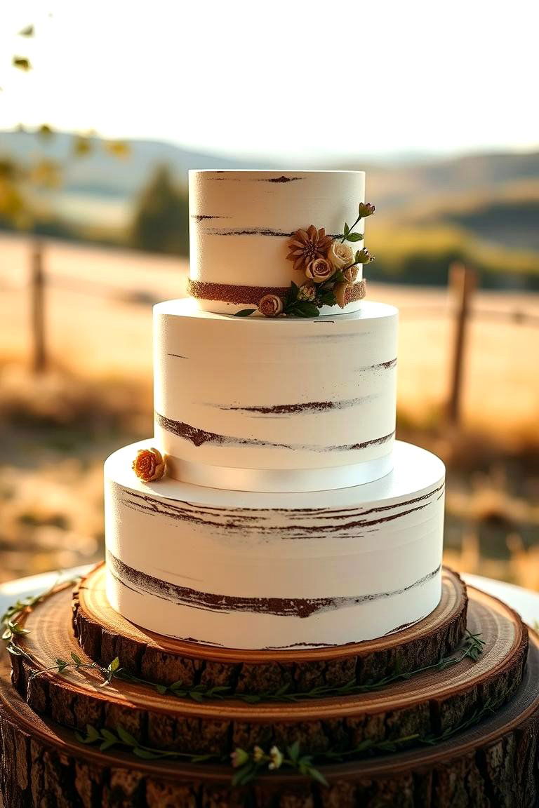 Rustic Charm - 24 Small Wedding Cake Ideas