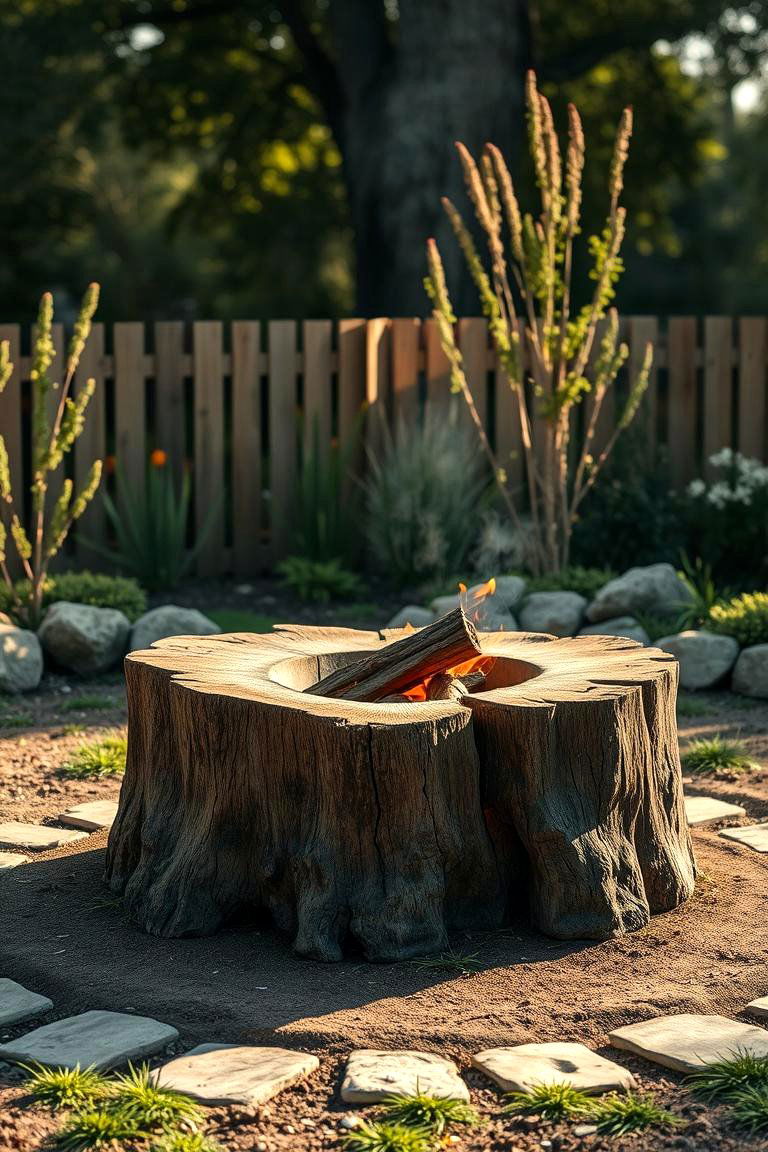 Rustic Charm Fire Pit - 24 Tree Stump Fire Pit Ideas