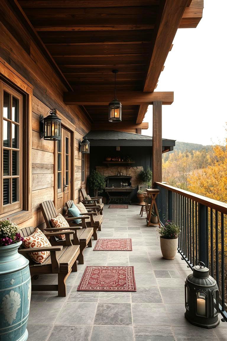 Rustic Charm Outdoor Balcony - 24 Balcony Over Garage Ideas