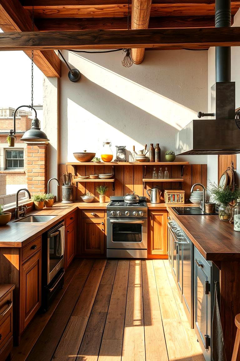 Rustic Charm Retreat Kitchen - 24 Rooftop Kitchen Ideas