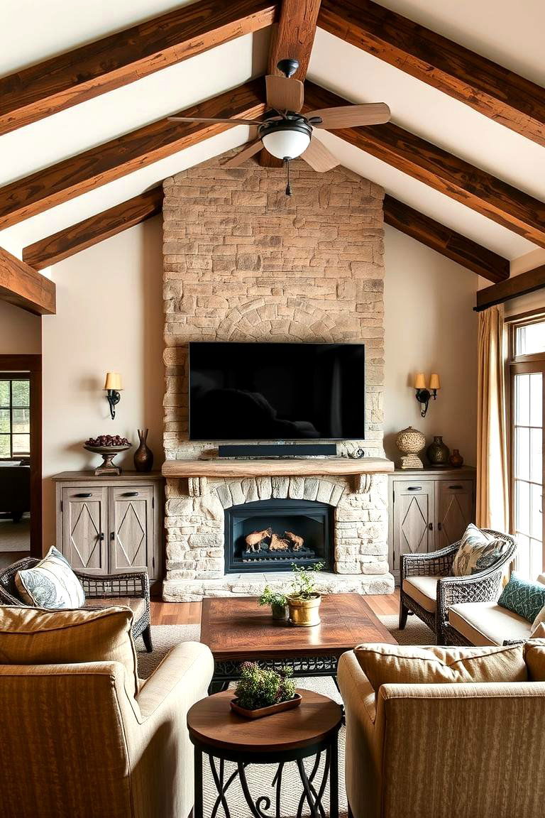 Rustic Charm Tv Room - 24 Tv Room Ideas