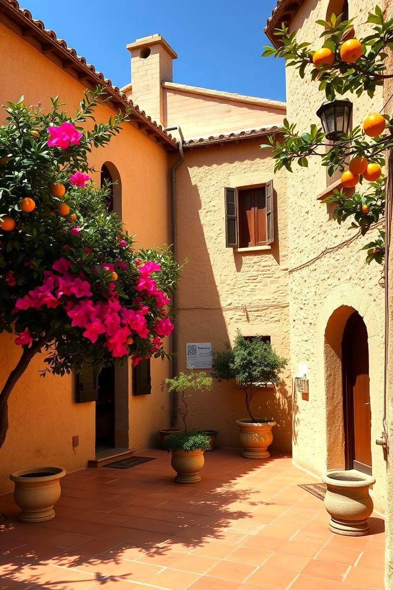 Rustic Charm Villa Sun Drenched Courtyard Oasis - 24 Spanish Mediterranean House Ideas