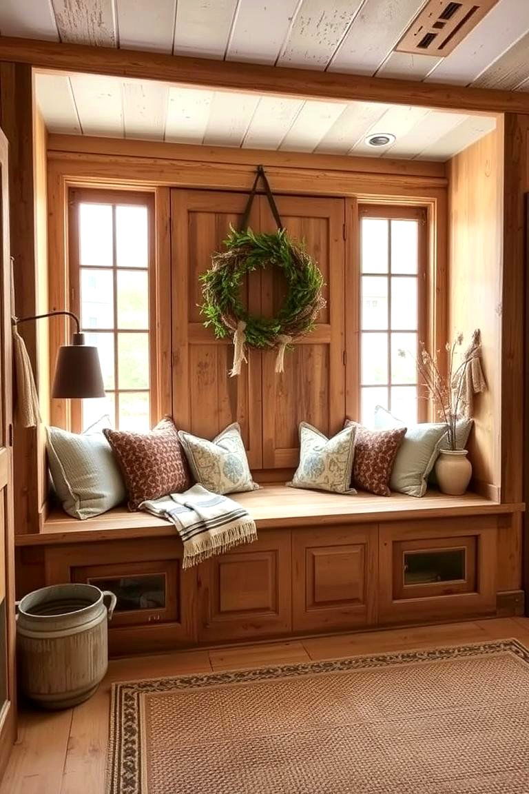 Rustic Charm Window Seat - 24 Window Seat Ideas