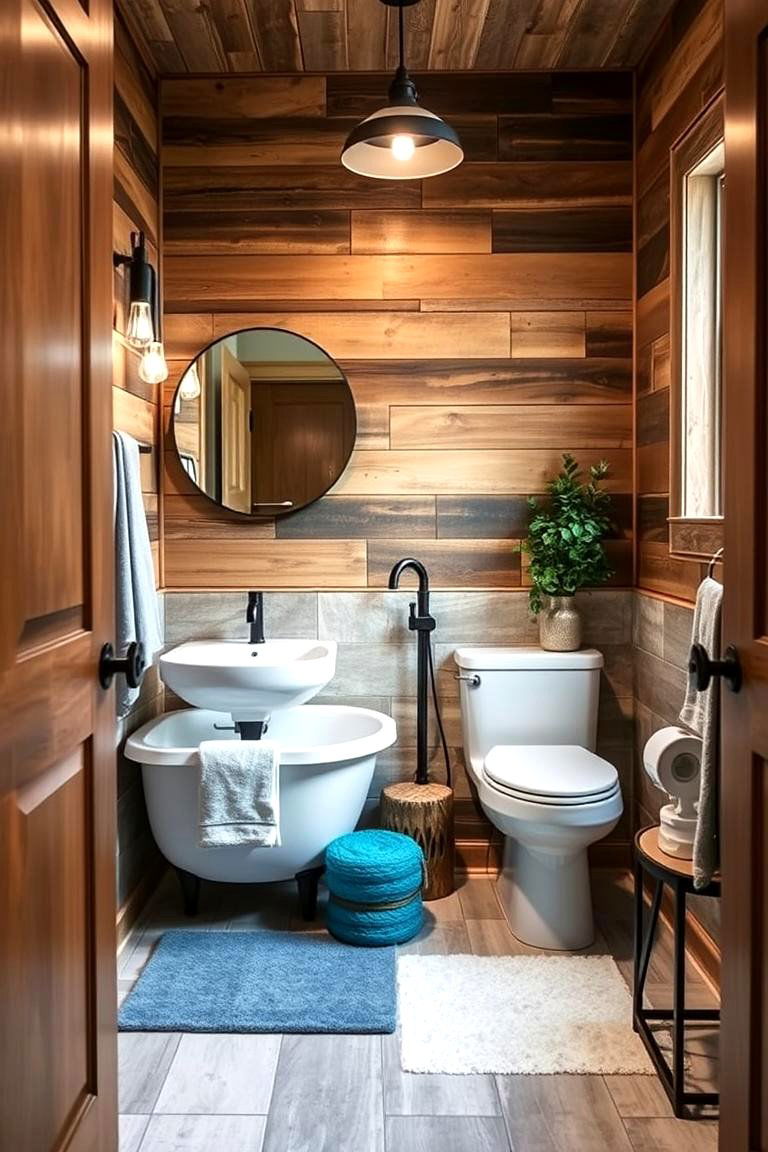 Rustic Charm and Modern Mix - 24 Blue and Gray Bathroom Ideas