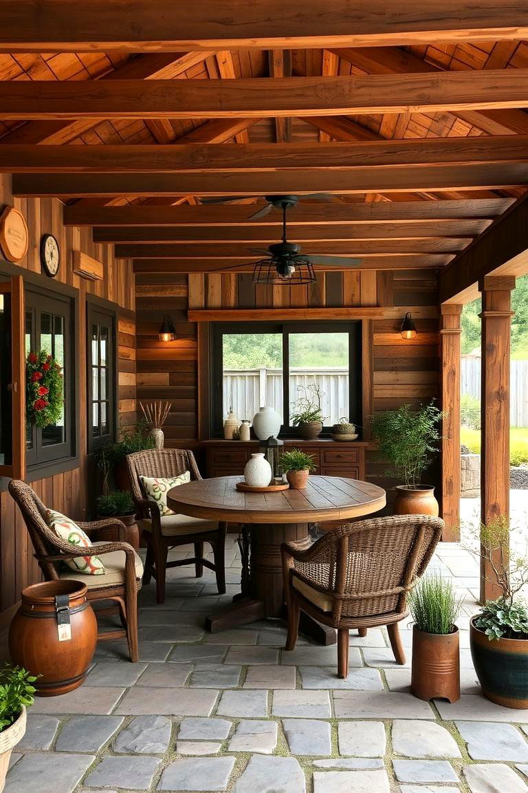 Rustic Charm and Warmth - 24 Semi Circle Patio Ideas and Inspiration