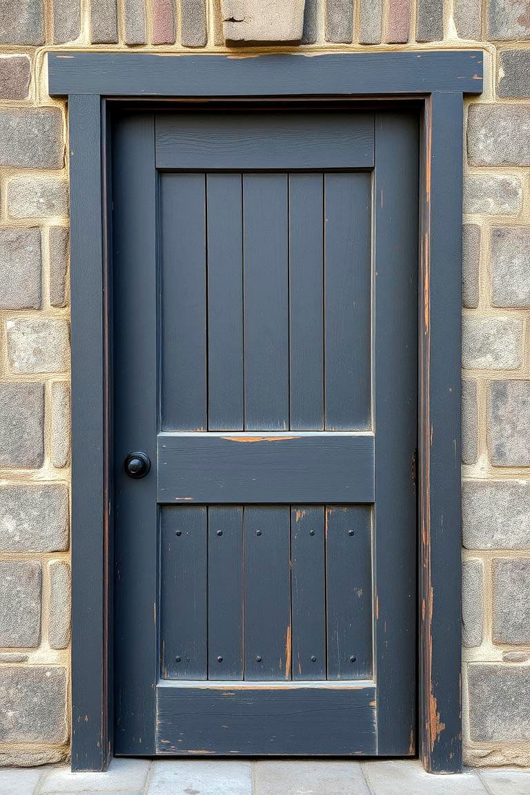 Rustic Charm in Dark Gray - 24 Dark Gray Front Door Ideas