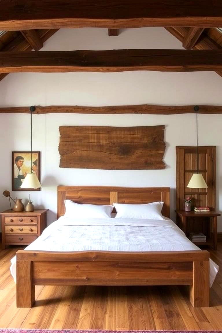 Rustic Charm with Exposed Wood - 24 Guest Bedroom Ideas