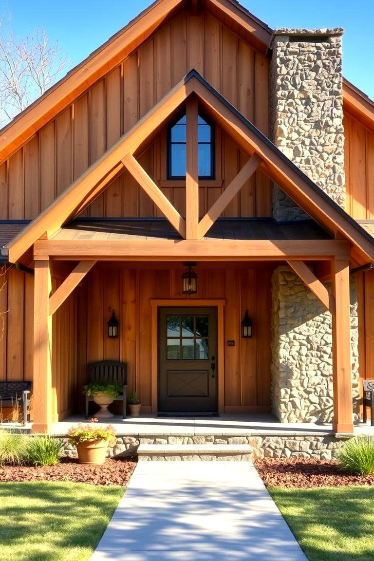 Rustic Charm with Natural Wood Siding - 24 Pole Barn and Barndominium House Exteriors