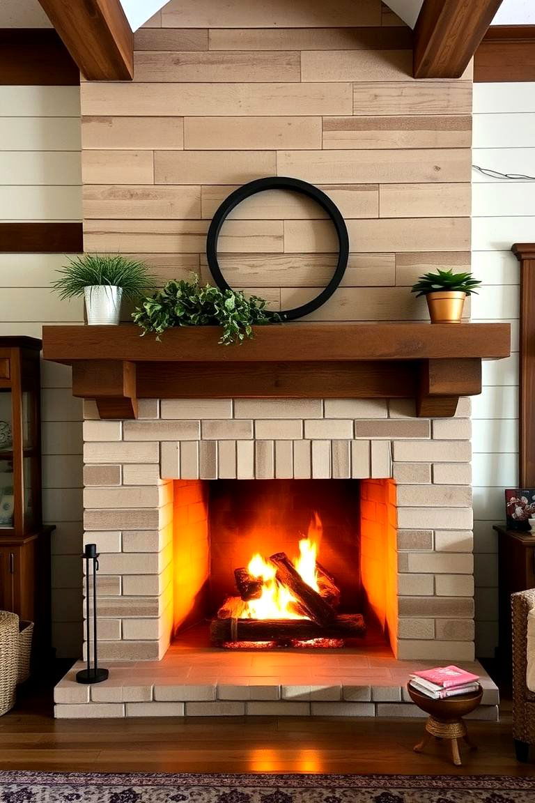 Rustic Charm with Shiplap Elegance - 24 Shiplap Fireplace Ideas