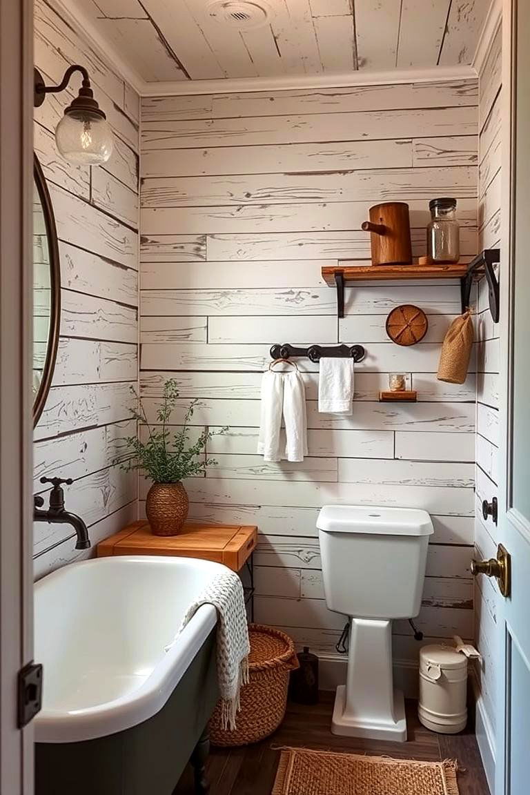 Rustic Charm with Shiplap - 24 shiplap bathroom ideas
