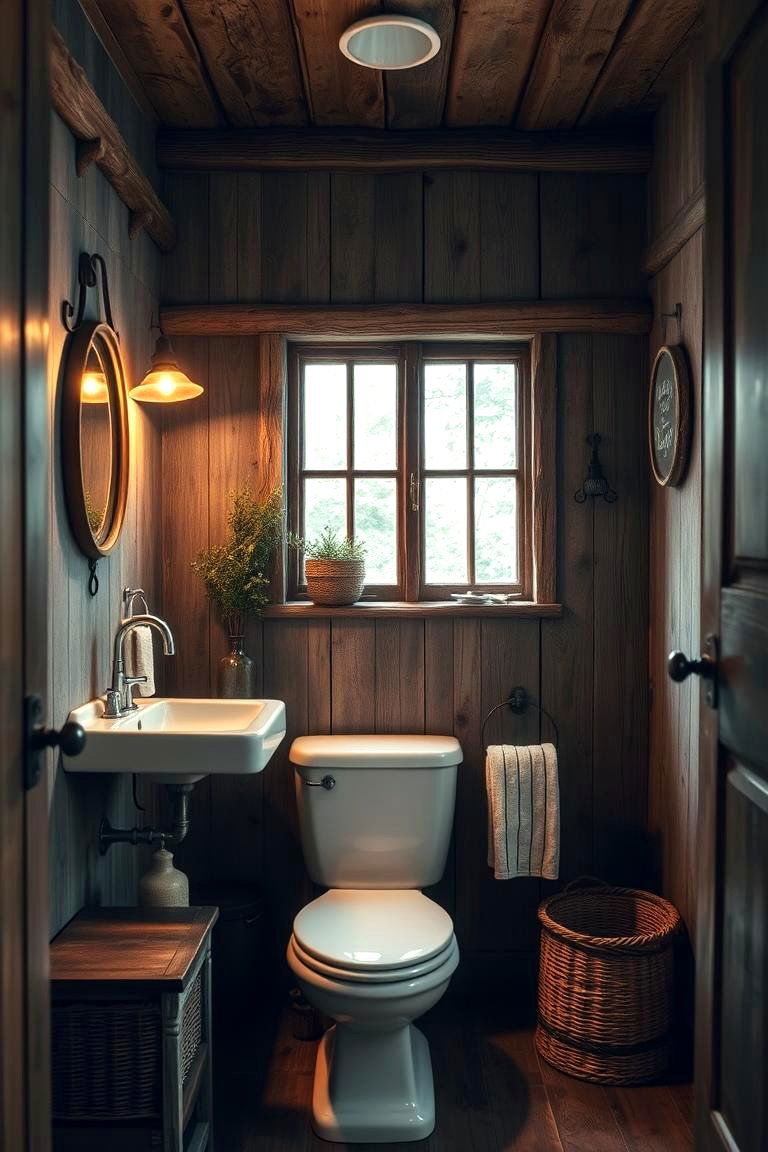 Rustic Charm with Vintage Fixtures - 24 Cottage Bathroom Ideas