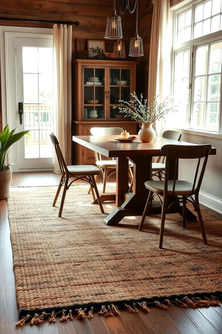 Rustic Chic Dining Room Rugs - 24 Dining Room Rug Ideas