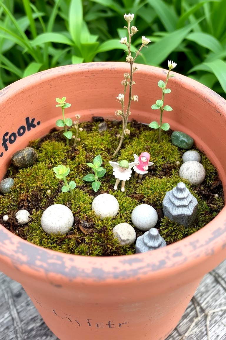 Rustic Clay Pot Garden - 24 Fall Bedroom Decor Ideas