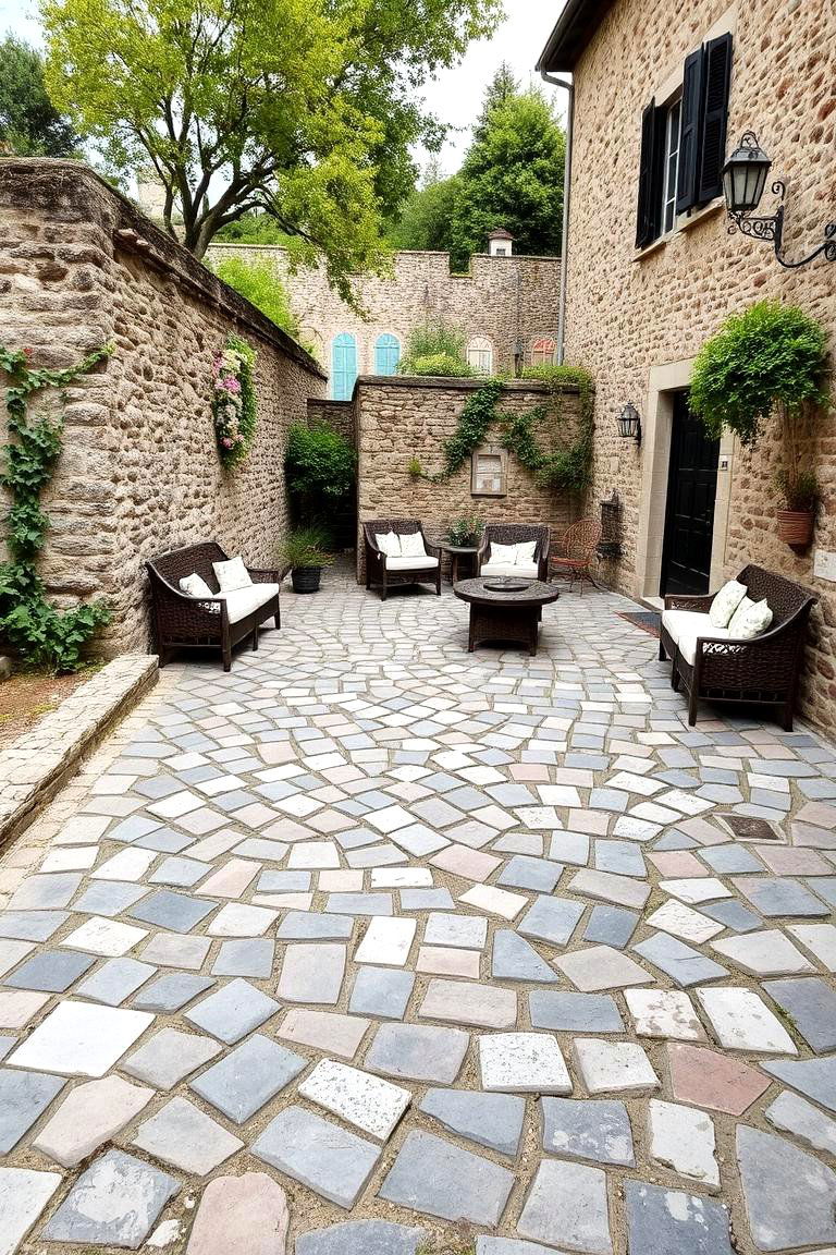 Rustic Cobblestone Design - 24 Stone Patio Ideas