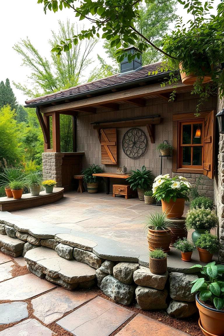 Rustic Concrete Charm - 24 Raised Concrete Patio Ideas