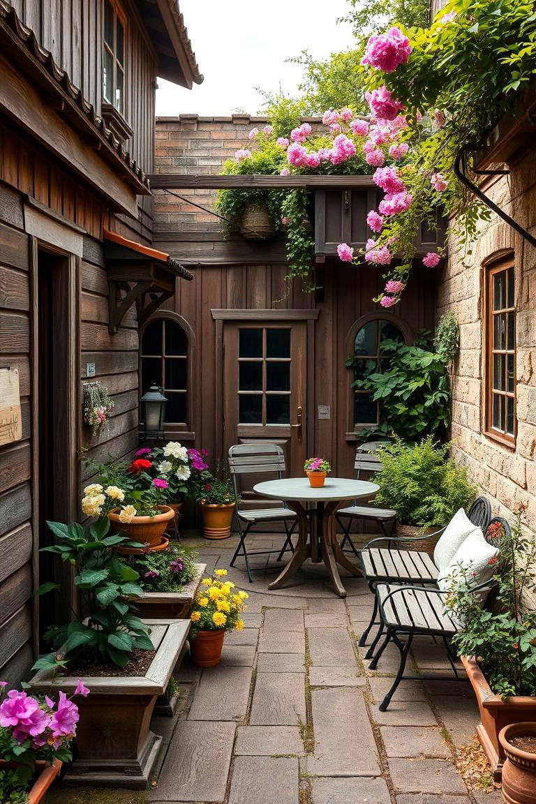 Rustic Cottage Garden Terrace - 24 Terraced Garden Ideas