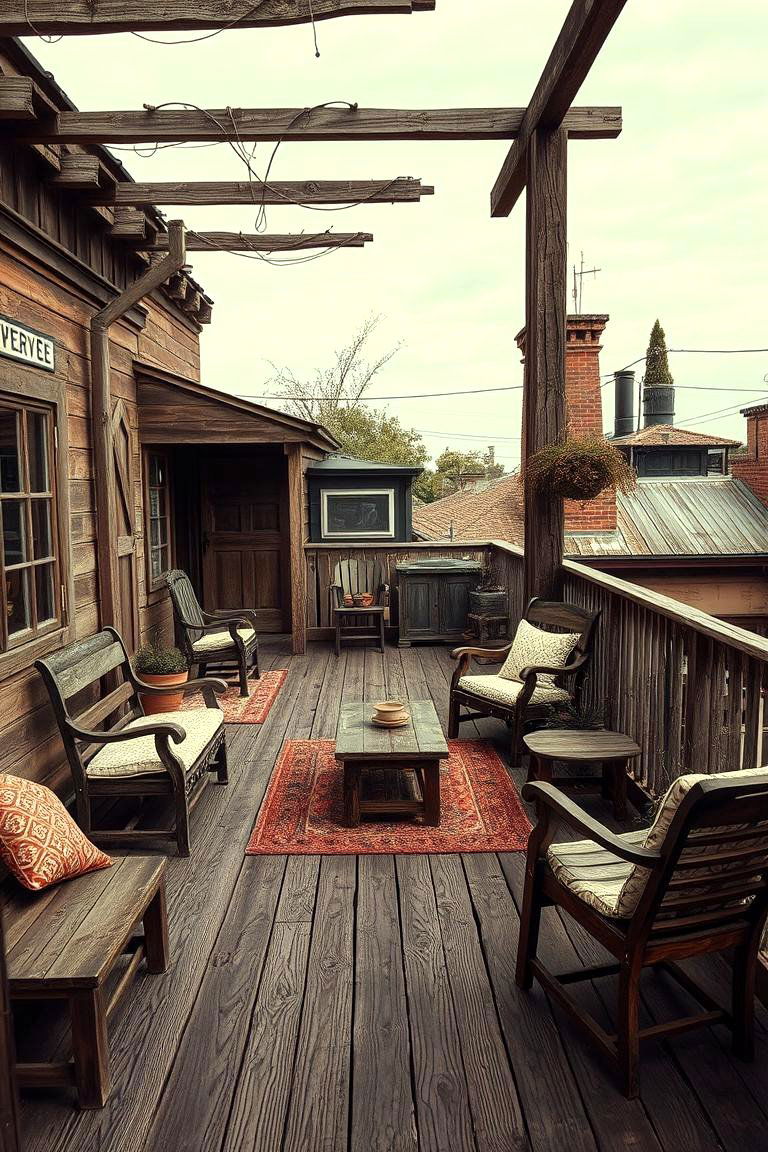 Rustic Country Deck - 24 Rooftop Deck Ideas