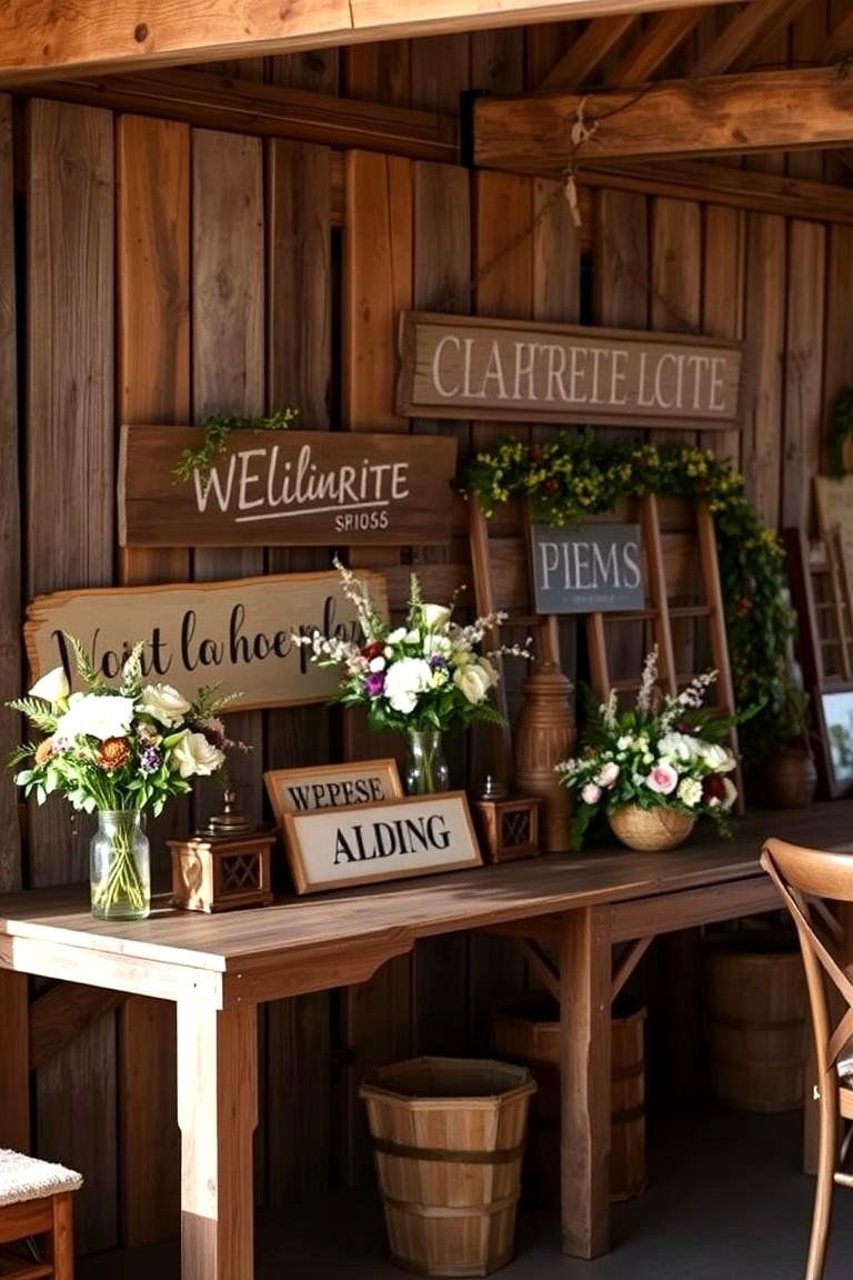 Rustic Country Decor - 24 Vintage Wedding Ideas