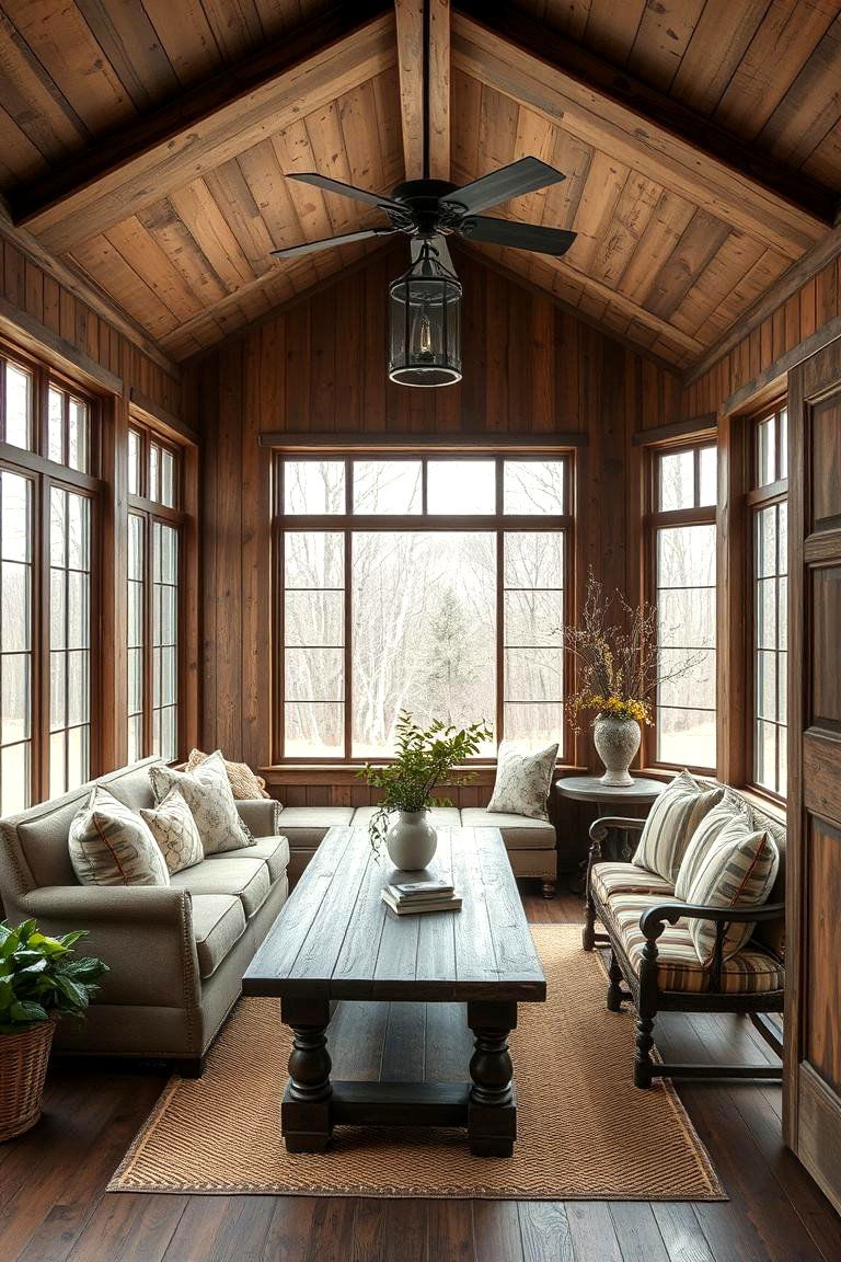 Rustic Country Sunroom - 24 Sunroom Ideas