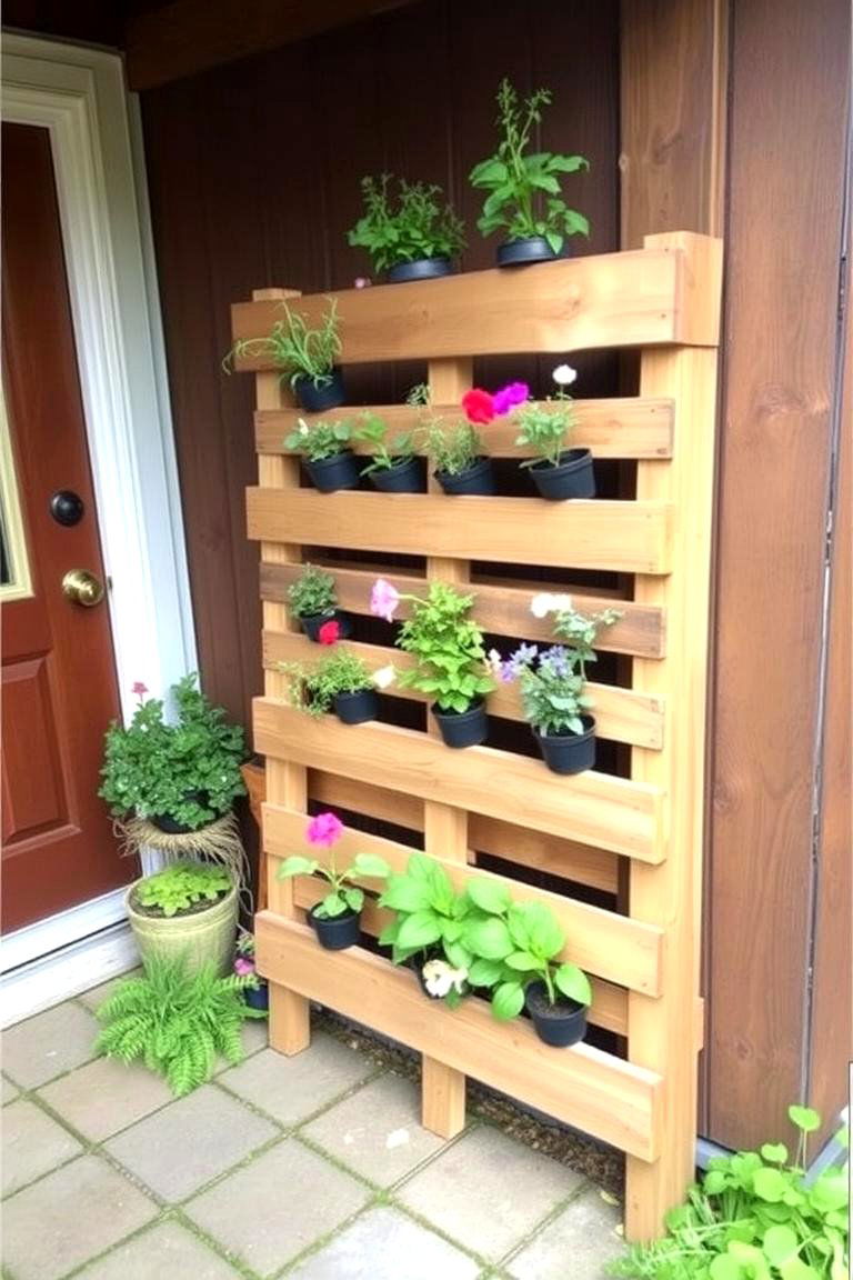 Rustic DIY Pallet Planter - 24 Patio Garden Ideas