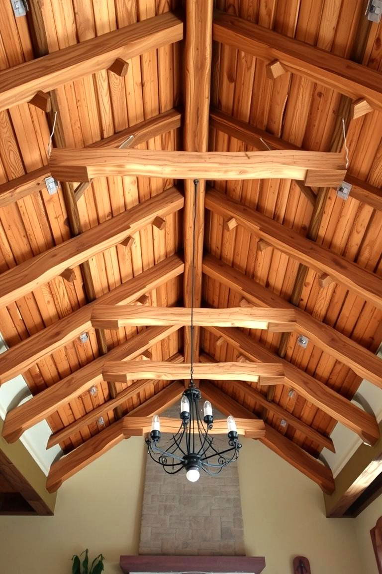 Rustic Exposed Beam Ceiling - 24 Cathedral Ceiling Ideas